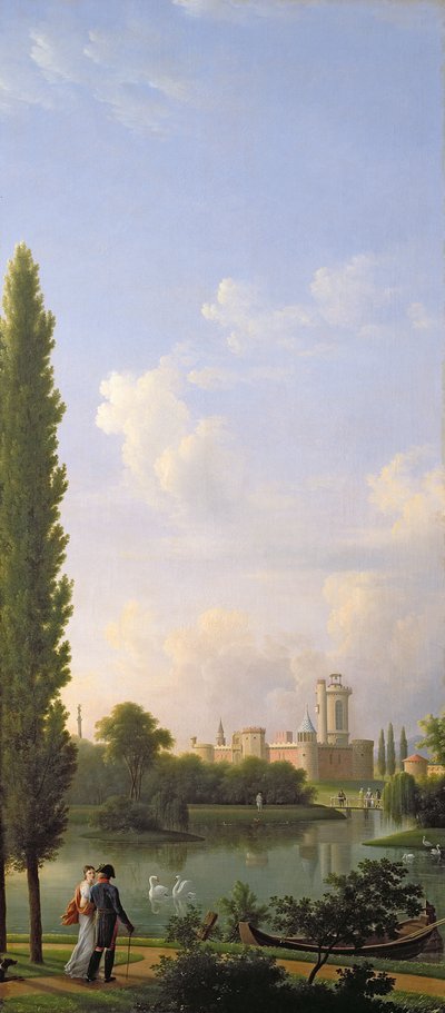 Castello di Laxenburg, vicino a Vienna, 1810 da Jean Joseph Xavier Bidauld